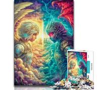 Adult Puzzles Angel Devil Anime Girl Jigsaw Puzzles for Teenagers 1000 Piece,Learning Educational Toys Family Games Birthday Present, Gifts (26x38cm)