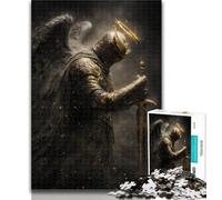 Adult Puzzles Angel Warrior Knight Jigsaws Puzzles 1000 Pieces for Adults Gifts,Family Game Birthday Gifts.Challenge High Difficulty 75x50cm