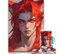 Adult Puzzles Animal Fox Man Jigsaw Puzzles for Adults 1000 Piece,Stress Reliever Difficult Challenge Unique Home Decor And Gifts 75x50cm