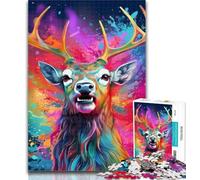 Adult Puzzles Animal Moose Jigsaw Puzzles for Adults 1000 Piece,Decompressing Intellectual Educational Toy Secret Santa Gifts 26x38cm