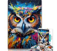 Adult Puzzles Animal Owl 1000 Piece Jigsaw Puzzles for Teenagers,Train Your Brain And Hands Birthday Present, Gifts (26x38cm)
