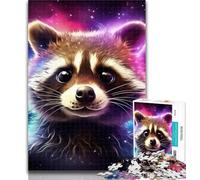Adult Puzzles Animal Raccoons Jigsaws Puzzles 1000 Pieces for Teenagers Gifts,Birthday Gift Idea for Adults, Family Game And Hobby 75x50cm