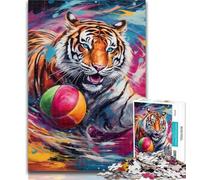 Adult Puzzles Animal Tigers 1000 Pieces Jigsaw Puzzles for Adults And Teens,Challenging Difficult with Fully Interlocking Randomly Shaped Pieces 26x38cm