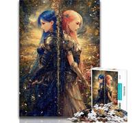 Adult Puzzles Anime Girl 1000 Piece Jigsaw Puzzles,Vibrant And Unique Design Relaxing & Challenging Puzzle Experience 26x38cm