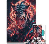 Adult Puzzles Anime Tiger Puzzles for Adults Teens 1000 Pieces,Challenging Game for The Whole for Women, Gifts for Men 26x38cm