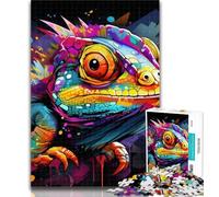 Adult Puzzles Art Chameleon Jigsaws Puzzles 1000 Pieces for Teenagers Gifts,Birthday Gift Idea for Adults, Family Game And Hobby 75x50cm