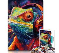 Adult Puzzles Art Chameleon Jigsaws Puzzles 1000 Pieces for Teenagers Gifts,Birthday Gift Idea for Adults, Family Game And Hobby 75x50cm