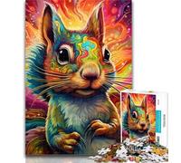 Adult Puzzles Art Cute Squirrel 1000 Pieces Jigsaw Puzzles For Teens And Adults,Educational Games Home Decoration Deal As Gifts for The Whole Family 26x38cm