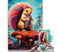 Adult Puzzles Art Cute Squirrel Jigsaws Puzzles 1000 Pieces for Adults Gifts,Family Game Birthday Gifts.Challenge High Difficulty 75x50cm