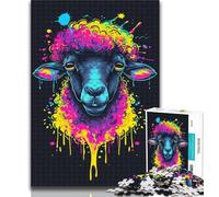 Adult Puzzles Art Sheep Jigsaws Puzzles 1000 Pieces for Teenagers Gifts,Birthday Gift Idea for Adults, Family Game And Hobby 26x38cm
