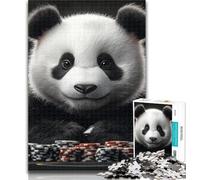 Adult Puzzles Artistic Panda Jigsaw Puzzles for Adults 1000 Piece,Decompressing Intellectual Educational Toy Secret Santa Gifts 75x50cm