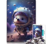 Adult Puzzles Astronaut Space Hedgehog Jigsaws Puzzles 1000 Pieces for Teenagers Gifts,Birthday Gift Idea for Adults, Family Game And Hobby (26x38cm)