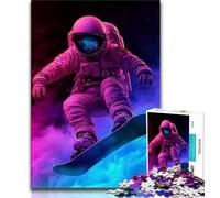 Adult Puzzles Astronaut Space Surfing Jigsaw Puzzles for Adults 1000 Piece,Decompressing Intellectual Educational Toy Secret Santa Gifts (50x75cm)