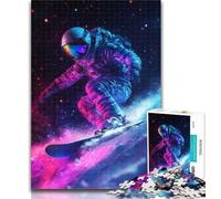 Adult Puzzles Astronaut Surfing 1000 Pieces Jigsaw Puzzles For Teens And Adults,Educational Games Home Decoration Deal As Gifts for The Whole Family 75x50cm