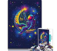 Adult Puzzles Astronauts on The Moon Jigsaw Puzzles for Teenagers 1000 Piece,Learning Educational Toys Family Games Birthday Present, Gifts (26x38cm)