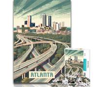 Adult Puzzles Atlanta 1000 Piece Jigsaw Puzzles for Teenagers,Train Your Brain And Hands Birthday Present, Gifts 75x50cm