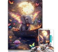 Adult Puzzles Baby Elephant Jigsaws Puzzles 1000 Pieces for Teenagers Gifts,Birthday Gift Idea for Adults, Family Game And Hobby (50x75cm)
