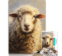 Adult Puzzles Baby Sheep Jigsaw Puzzles for Adults 1000 Piece,Decompressing Intellectual Educational Toy Secret Santa Gifts 75x50cm