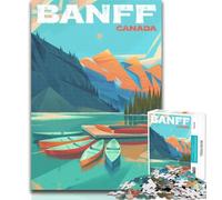 Adult Puzzles Banff National Park Poster Jigsaws Puzzles 1000 Pieces for Adults Gifts,Family Game Birthday Gifts.Challenge High Difficulty 75x50cm