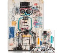 Adult Puzzles Basquiat Robot Jigsaw Puzzle 1000 Pieces for Adults,Educational Games Home Decoration Artists Collection, Fine Art 50x75cm