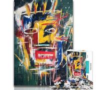 Adult Puzzles Basquiat Style Adult Jigsaws 1000 Pieces Difficult,Charcoal Art Staycation Kill Time for Home Decoration 26x38cm