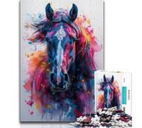 Adult Puzzles Beautiful Horses Jigsaws Puzzles 1000 Pieces for Adults Gifts,Family Entertainment Toys Is Ideal As A Gift for The Whole Family (50x75cm)