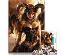 Adult Puzzles Beautiful Lady Demon with Wings Puzzles for Teenagers 1000 Pieces,Brain Teaser Game Wall Decoration Unique Birthday And Xmas Gifts 26x38cm