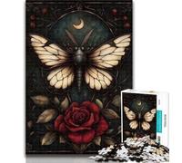 Adult Puzzles Black Butterfly 1000 Piece Jigsaw Puzzles for Adults & Teens,Toys Educational Games Stress Relieving Unique Home Decor And Gifts 26x38cm