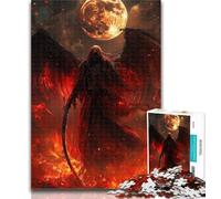 Adult Puzzles Blood Moon Reaper 1000 Piece Jigsaw Puzzles for Adults & Teens,Educational Game Challenge Toy for Women And Men 50x75cm