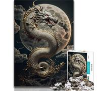 Adult Puzzles Brave Dragon Jigsaws Puzzles 1000 Pieces for Teenagers Gifts,Birthday Gift Idea for Adults, Family Game And Hobby (26x38cm)