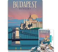 Adult Puzzles Budapest Jigsaws Puzzles 1000 Pieces for Adults Gifts,Family Game Birthday Gifts.Challenge High Difficulty 75x50cm