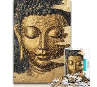 Adult Puzzles Buddha Art Adult Jigsaws 1000 Pieces Difficult,with Fully Interlocking Randomly Shaped Pieces for And 14 Years Old 26x38cm