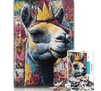 Adult Puzzles Camel Art Adult Jigsaws 1000 Pieces Difficult,Charcoal Art Staycation Kill Time for Home Decoration 26x38cm