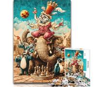Adult Puzzles Circus Animals Jigsaw Puzzles for Adults,Brain Teaser Game Wall Decoration Unique Birthday And Xmas Gifts 26x38cm