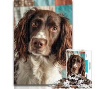 Adult Puzzles Cocker Spaniel Puzzles for Teenagers 1000 Pieces,Brain Teaser Game Wall Decoration Unique Birthday And Xmas Gifts 26x38cm