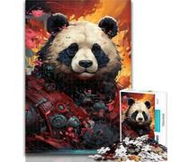 Adult Puzzles Colorful Animal Panda Jigsaws Puzzles 1000 Pieces for Adults Gifts,Family Game Birthday Gifts.Challenge High Difficulty 75x50cm