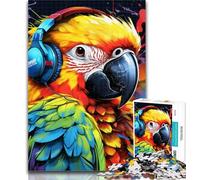 Adult Puzzles Colorful Art Parrot Jigsaw Puzzles for Teenagers 1000 Pieces,Challenging Game for The Whole for Women, Gifts for Men 75x50cm