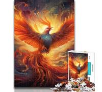 Adult Puzzles Colorful Art Phoenix Jigsaw Puzzles for Teenagers 1000 Pieces,Challenging Game for The Whole for Women, Gifts for Men 26x38cm