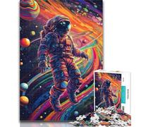 Adult Puzzles Colorful Astronaut 351 Jigsaw Puzzle 1000 Pieces for Adults,Fun Activity for Home, Rainy Days Toys, Birthday Gifts 50x75cm