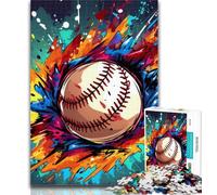 Adult Puzzles Colorful Baseball 1000 Piece Jigsaw Puzzles for Teenagers Gifts,Artists Collection, Fine Art for Age 14 Years Up 75x50cm