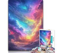 Adult Puzzles Colorful Clouds Jigsaw Puzzles for Adults 1000 Piece,Decompressing Intellectual Educational Toy Secret Santa Gifts (50x75cm)