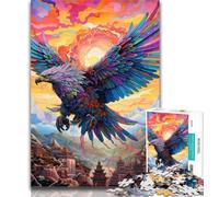 Adult Puzzles Colorful Eagle 1000 Piece Jigsaw Puzzles for Teenagers Gifts,Artists Collection, Fine Art for Age 14 Years Up 26x38cm