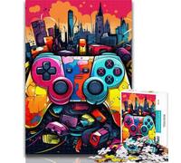 Adult Puzzles Colorful Gamepad Jigsaw Puzzles for Adults 1000 Piece,Stress Reliever Difficult Challenge Unique Home Decor And Gifts 75x50cm