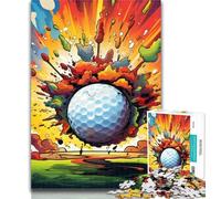 Adult Puzzles Colorful Golf 1000 Piece Jigsaw Puzzles for Teenagers Gifts,Artists Collection, Fine Art for Age 14 Years Up 75x50cm