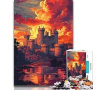 Adult Puzzles Colorful Warwick Castle Puzzles for Adults Teens 1000 Pieces,Challenging Game for The Whole for Women, Gifts for Men 26x38cm