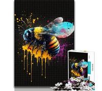 Adult Puzzles Colourful Bees 1000 Pieces Jigsaw Puzzles for Adults And Teens,for Educational Game Challenge Toy Artists Collection, Fine Art 50x75cm