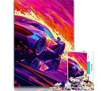 Adult Puzzles Colourful Classic Sports Cars Jigsaw Puzzles for Adults 1000 Pieces,with Matching Poster And Trivia Sheet for Age 14 Years Up 75x50cm
