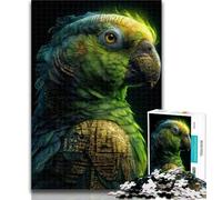 Adult Puzzles Cosmic Parrot 1000 Pieces Jigsaw Puzzles For Teens And Adults,Fully Interlocking & Randomly Shaped Pieces 50x75cm