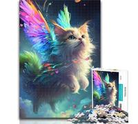 Adult Puzzles Cute Colourful Kitten Jigsaw Puzzles for Adults 1000 Piece,Decompressing Intellectual Educational Toy Secret Santa Gifts 26x38cm