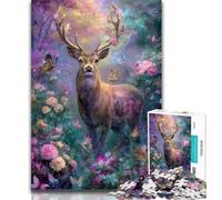 Adult Puzzles Deer Jigsaw Puzzles for Adults 1000 Piece,Family Game Birthday Gifts.Challenge High Difficulty 50x75cm